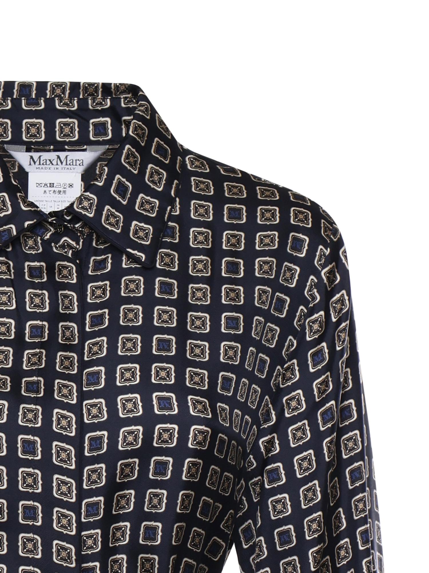 Abito chemisier in seta stampata 2611221151600 002 MAX MARA 