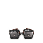 Sandali in pelle con cinturino in corda 5Y184E 3L74F0005 MIU MIU 