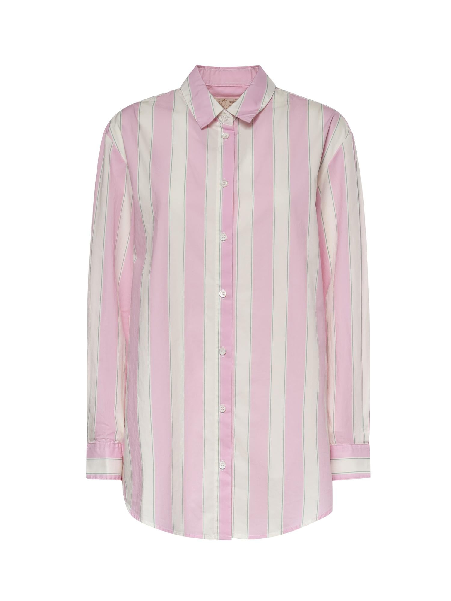 Camicia in cotone a righe con ricamo BRIG001 00897L MC2 SAINT BARTH 