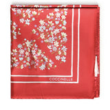 Foulard in seta con stampa E7UYE380101 M42 COCCINELLE 