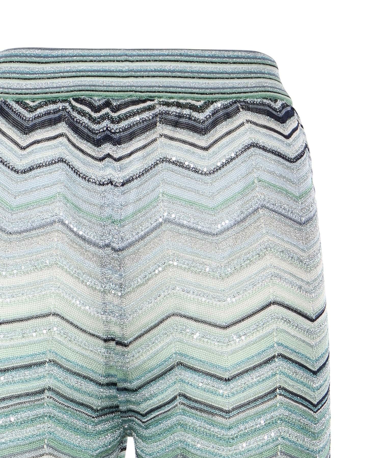Pantaloni in viscosa chevron lamé con paillettes DS26SI0C BK01H9SMSN4 MISSONI 