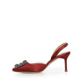 Slingback Hangisli in raso 4190473 6049 MANOLO BLAHNIK 