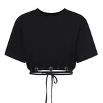 T-shirt cropped in jersey 106907 A3ARZ99 PINKO 
