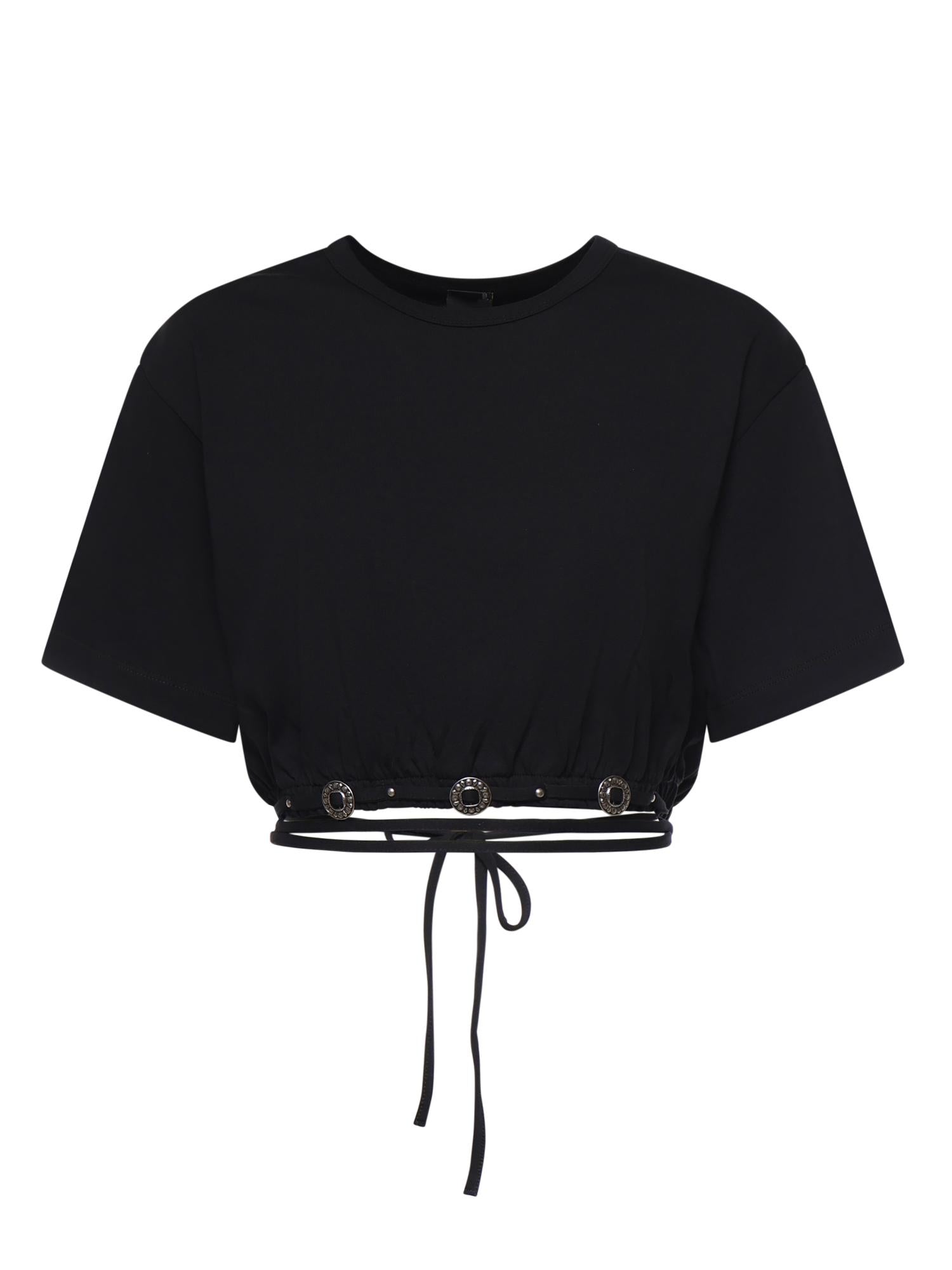 T-shirt cropped in jersey 106907 A3ARZ99 PINKO 