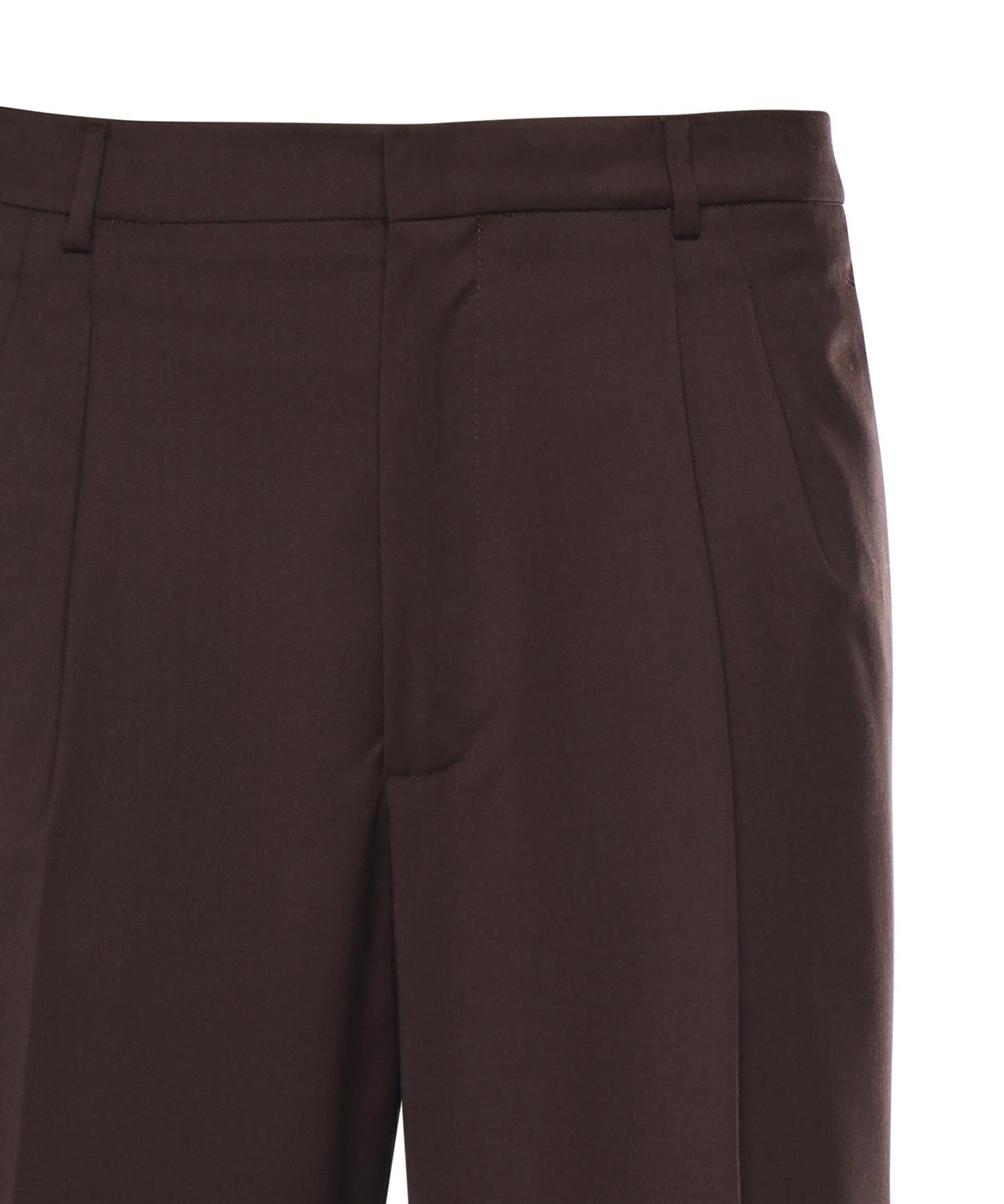 Pantalone regular in misto lana B6F0051 69M AMARANTO 