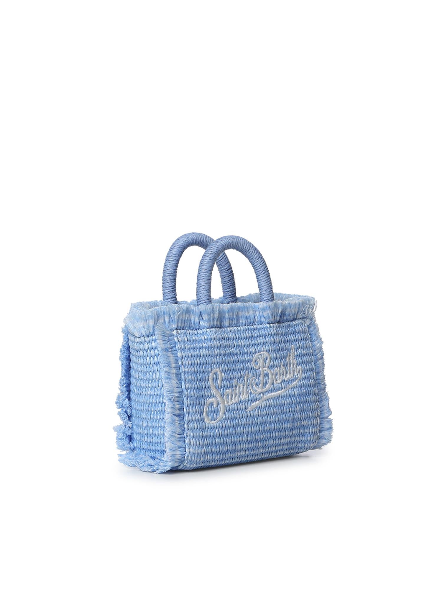 Borsa Vanity micro effetto paglia con logo VAMI015 01267L MC2 SAINT BARTH 