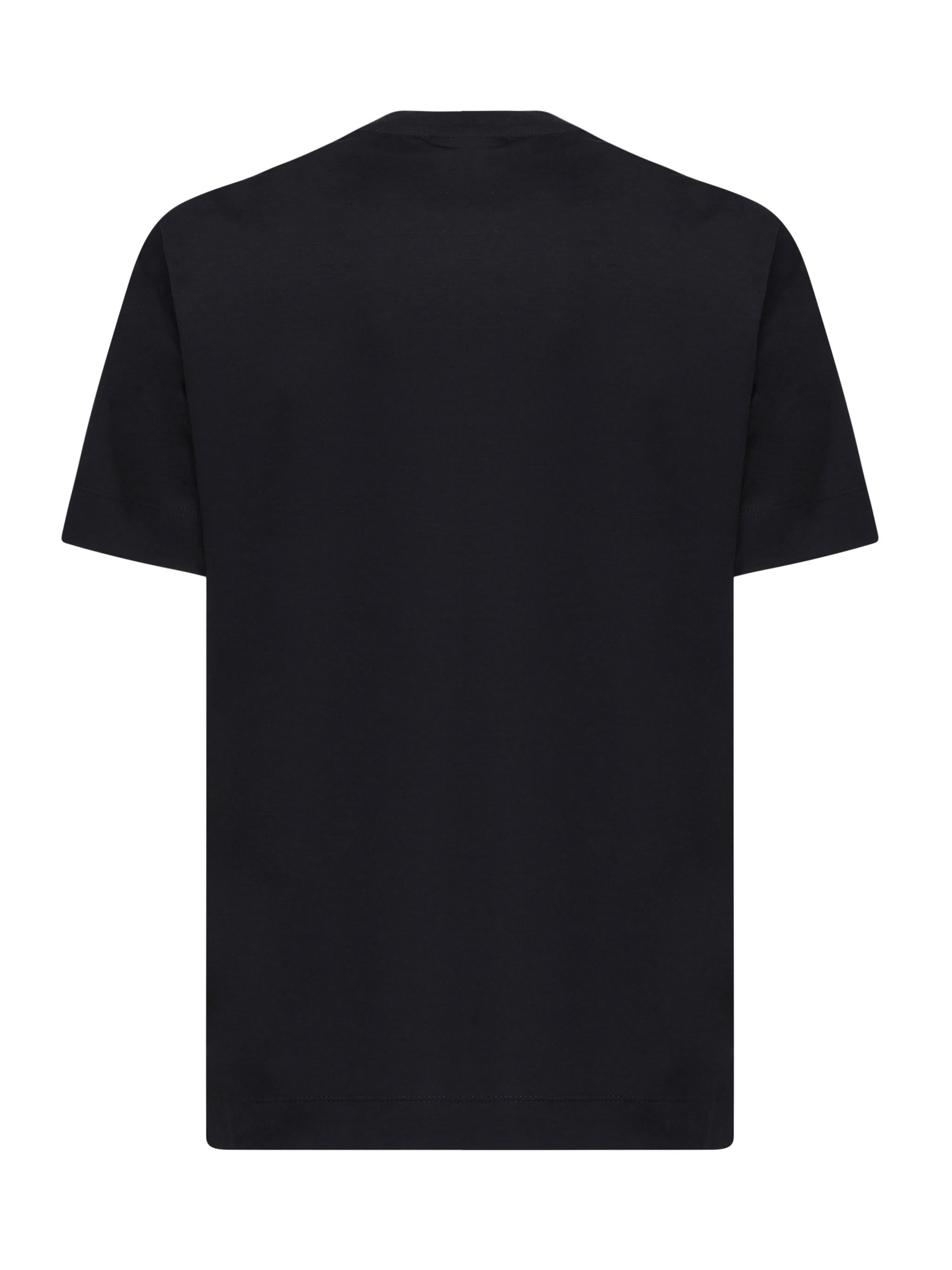 T-shirt girocollo in cotone AIGUE -BLU GIULIANO GALIANO 