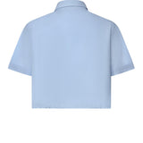 Camicia cropped in popeline MK2045 10RGF0013 MIU MIU 