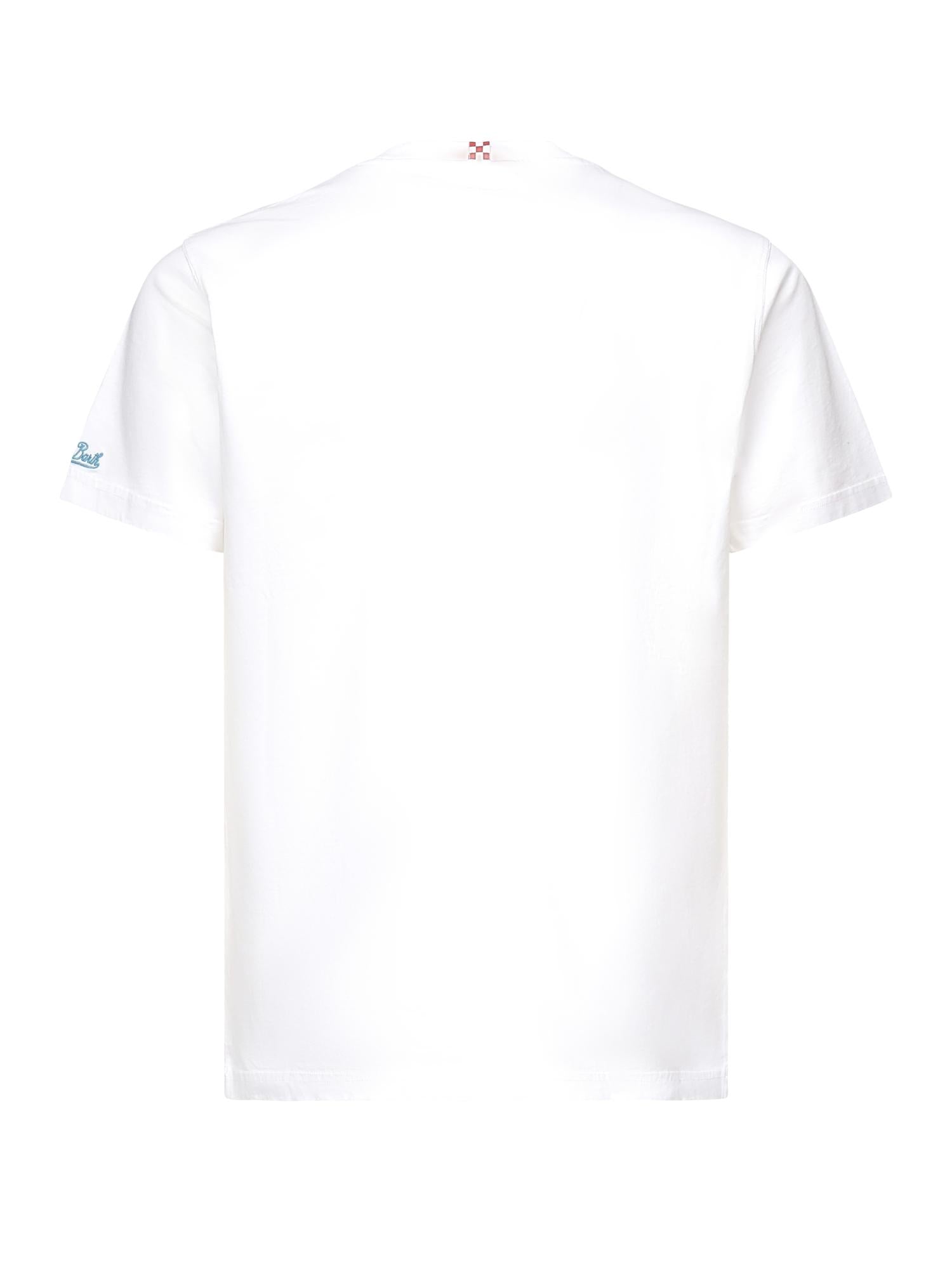T-shirt Austin con ricamo e stampa AUS0001 05648H MC2 SAINT BARTH 