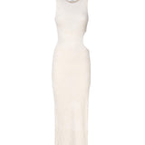 Abito lungo aderente con cut-out sul fianco VSKD05044 -V1 INSPIRED BY AKEP 