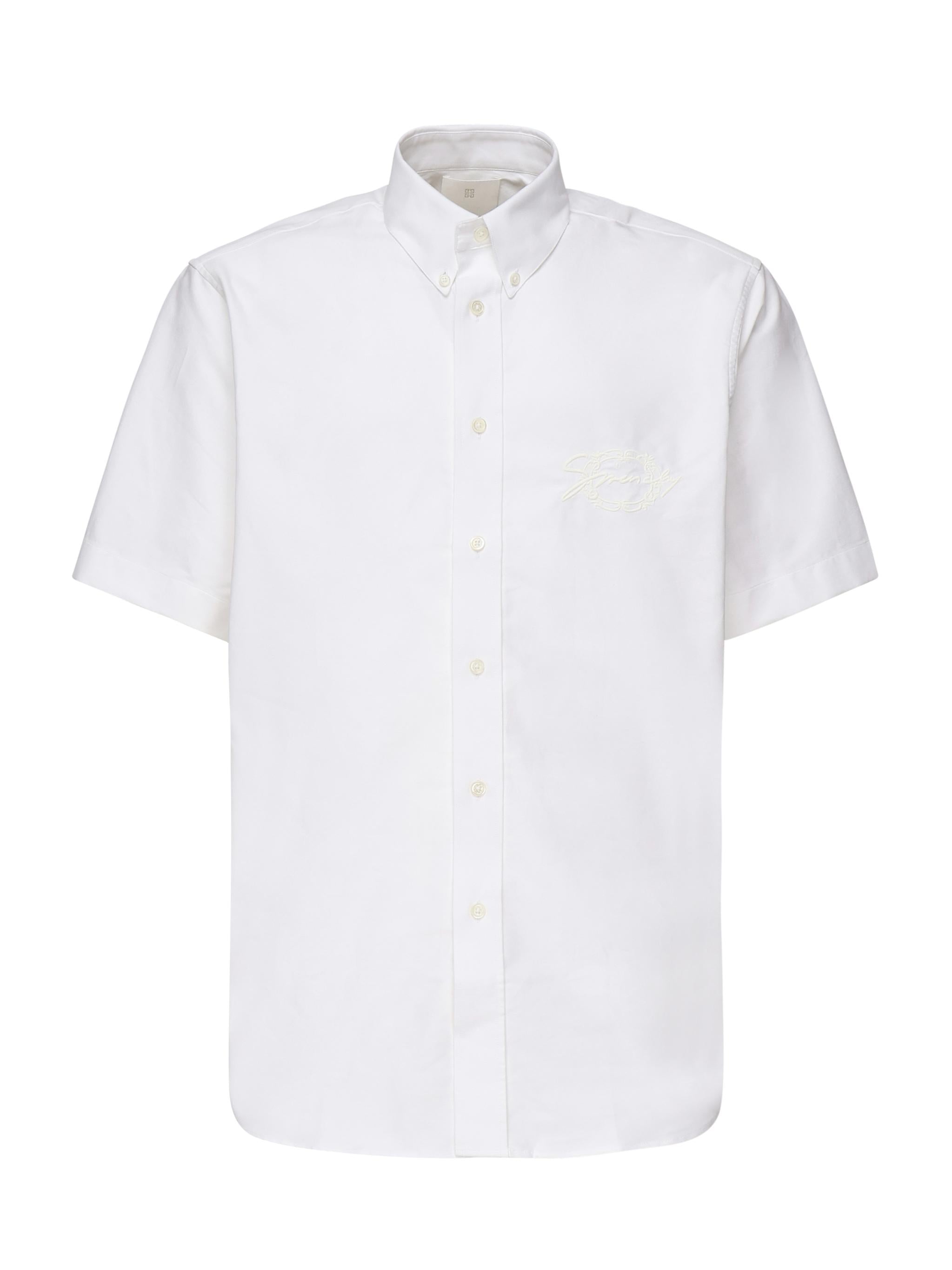Camicia con logo ricamato BM611CG1ZF 100 GIVENCHY 