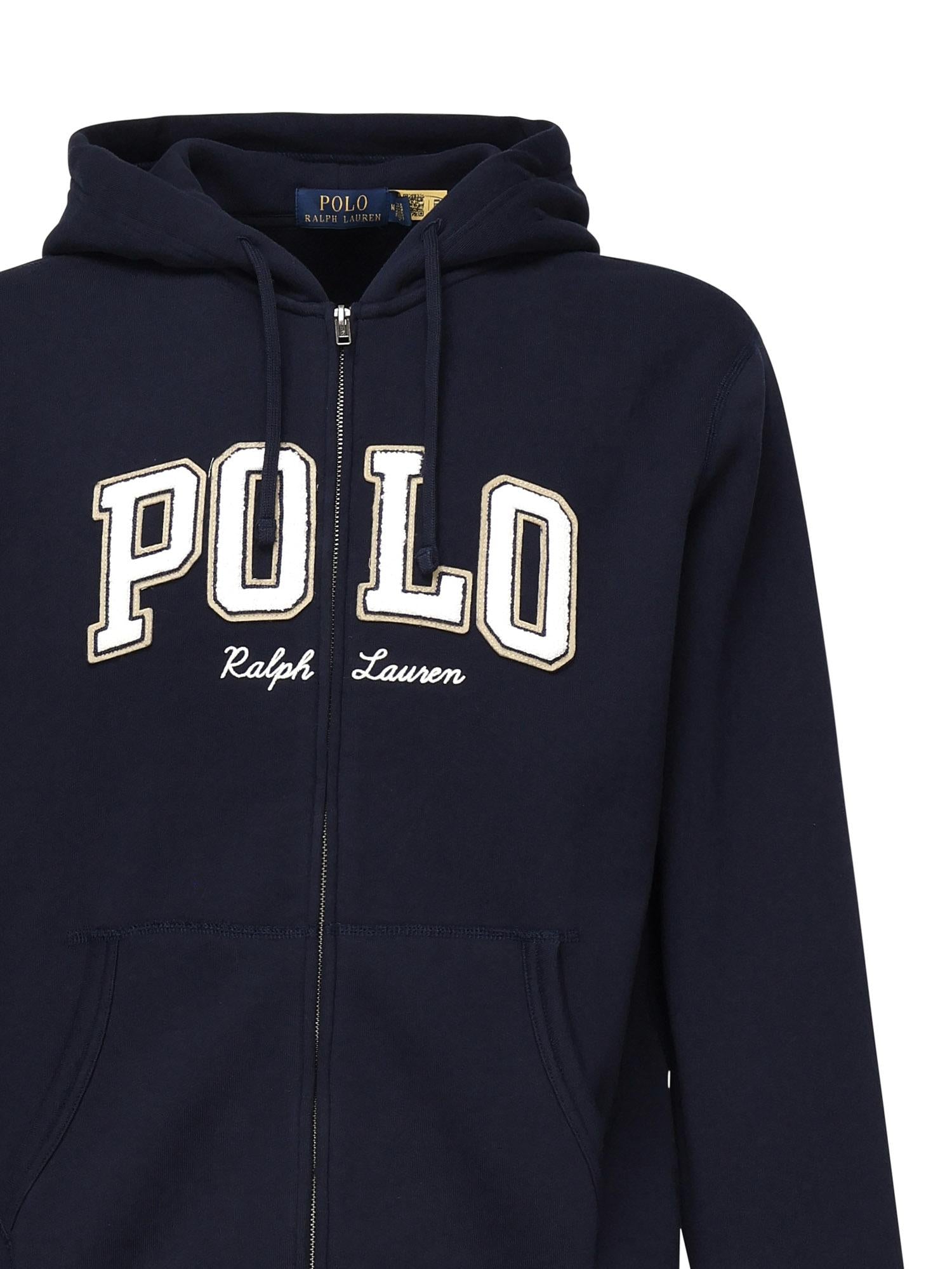 Felpa con zip e logo 710981151 002 POLO RALPH LAUREN 