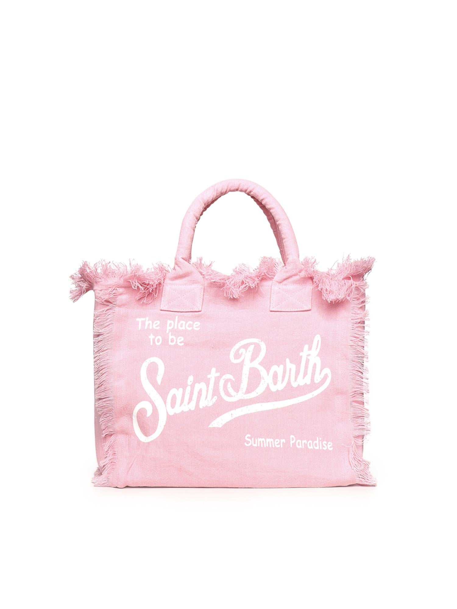 Borsa Vanity in lino con logo VANI022 00142L MC2 SAINT BARTH 