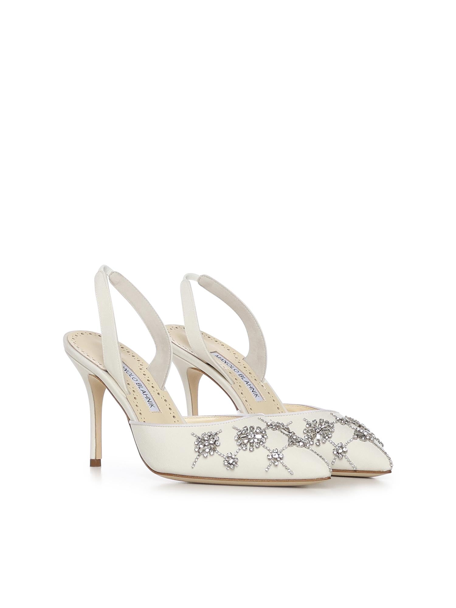Décolleté Ralyne in crepe de chine 4252060 1205 MANOLO BLAHNIK 