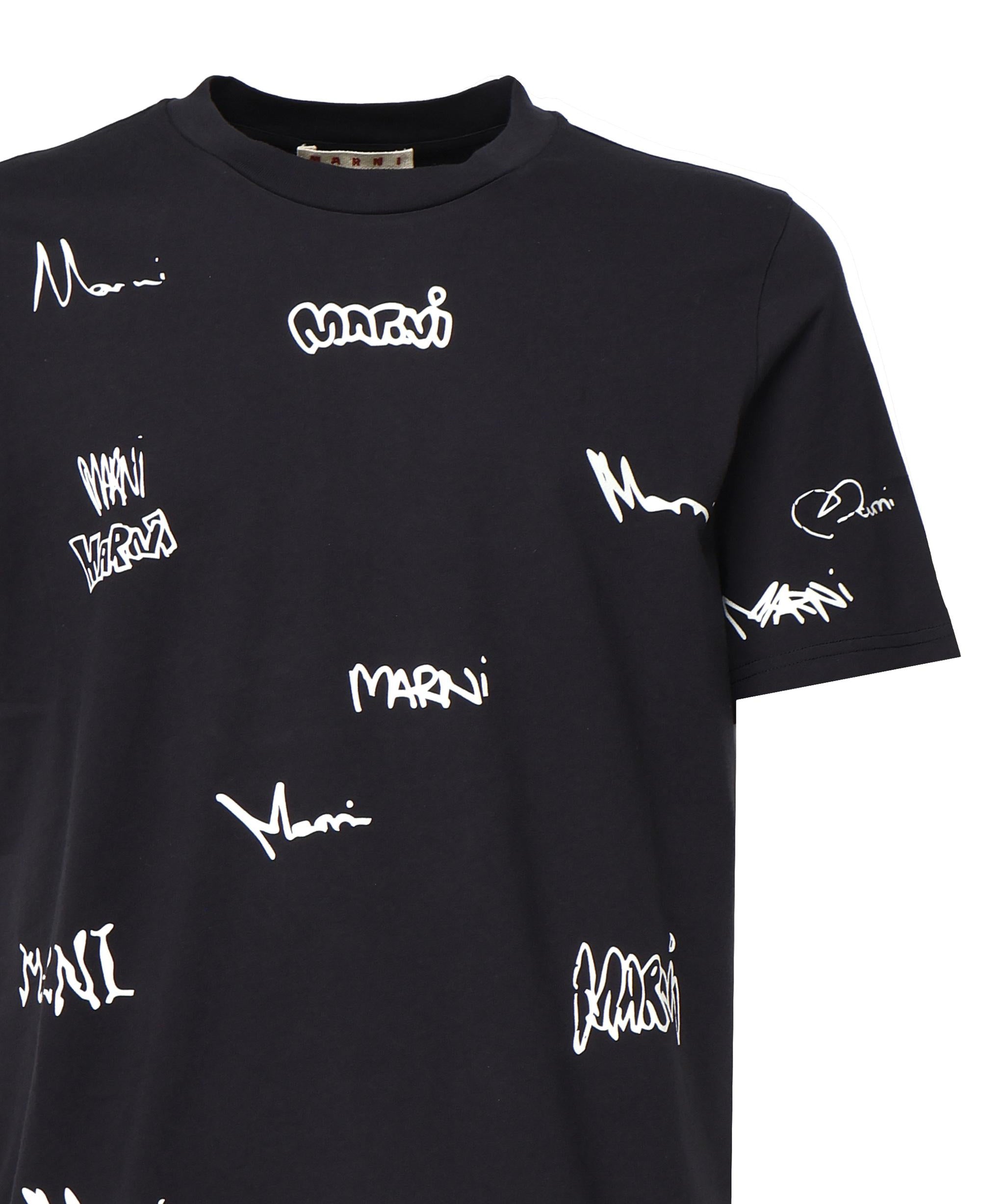 T-shirt con stampa Multigram HUMU0198DP USCY34LOB99 MARNI 