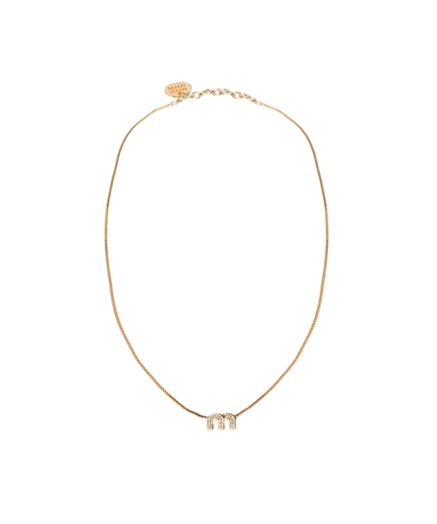 Collana in metallo con cristalli 5IC305 2DNCF0NXA MIU MIU 