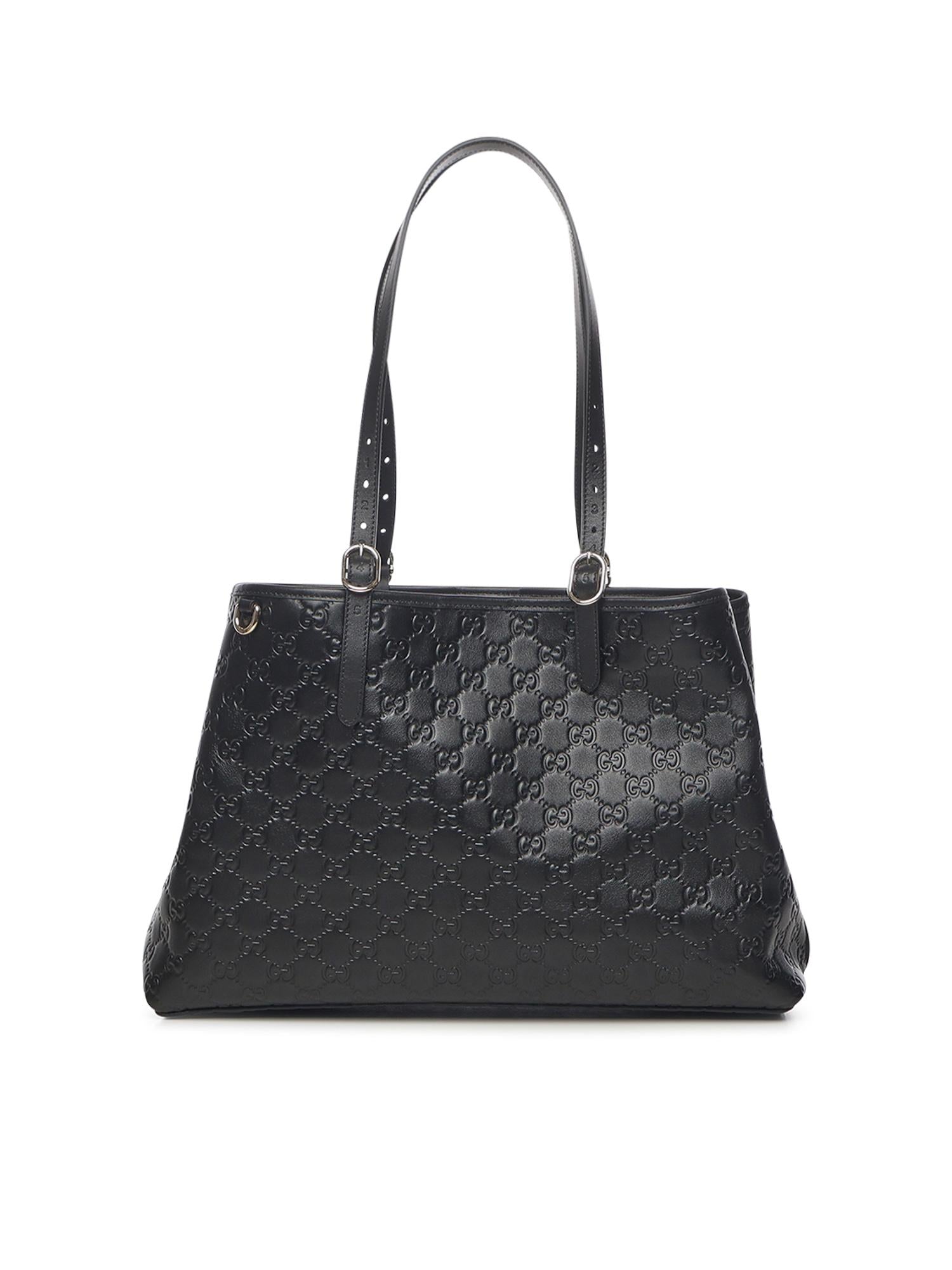 Borsa shopping GG Emblem in pelle<BR/> 815213 AAFDV1000 GUCCI 