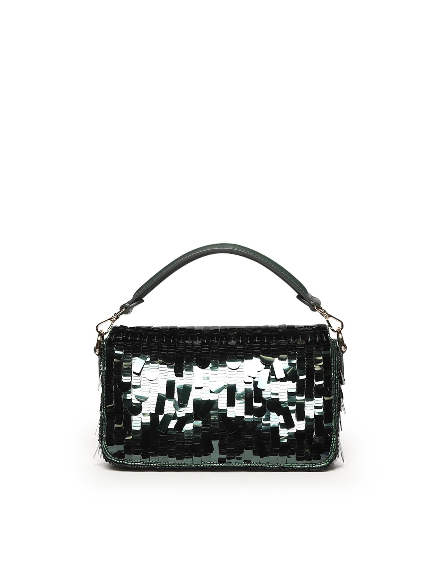 Borsa Baguette® Mini con paillettes 8BS017 AMP0F1TV5 FENDI 