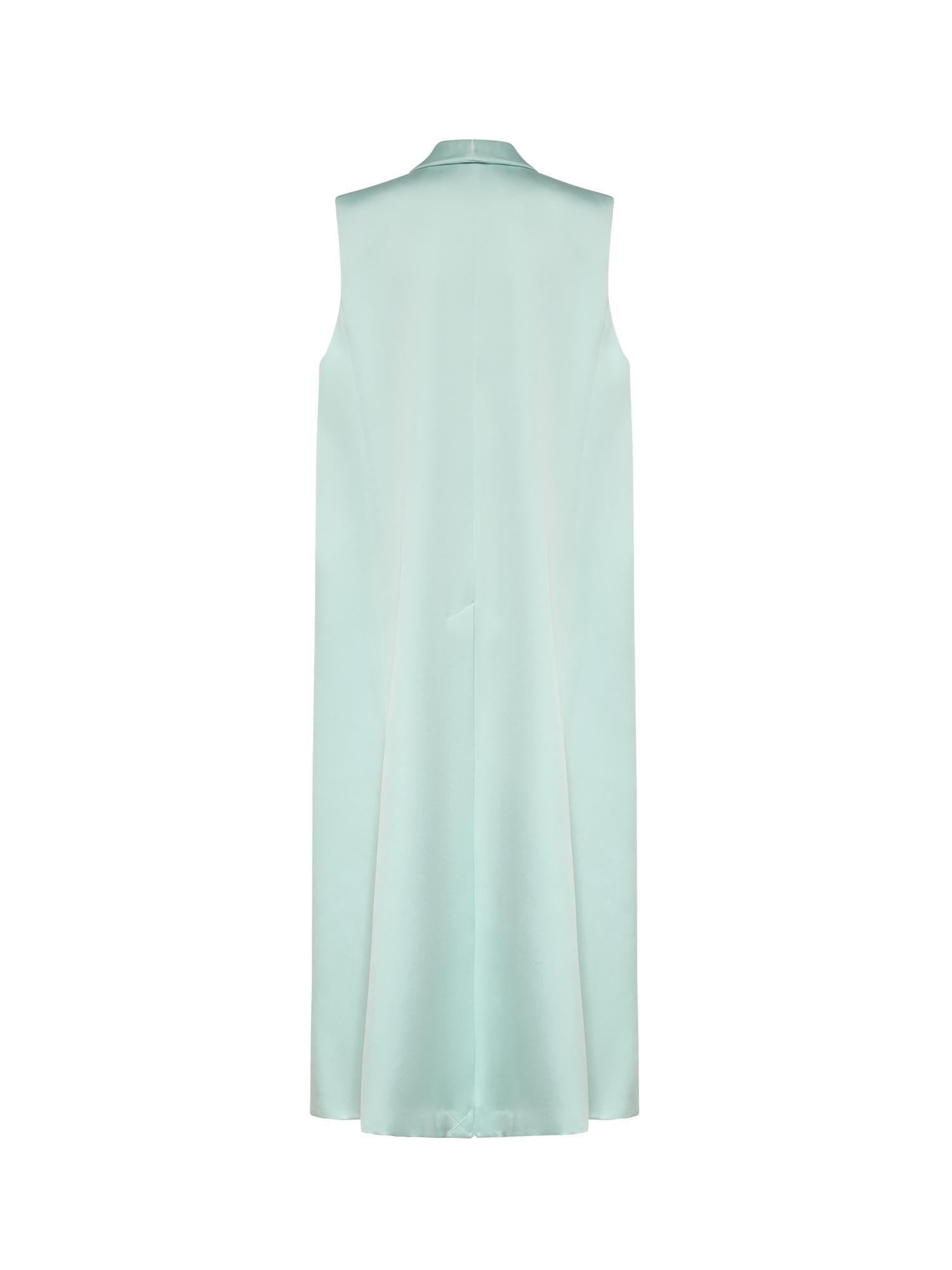 Gilet lungo in envers satin 80AAP547 N0707189 GENNY 