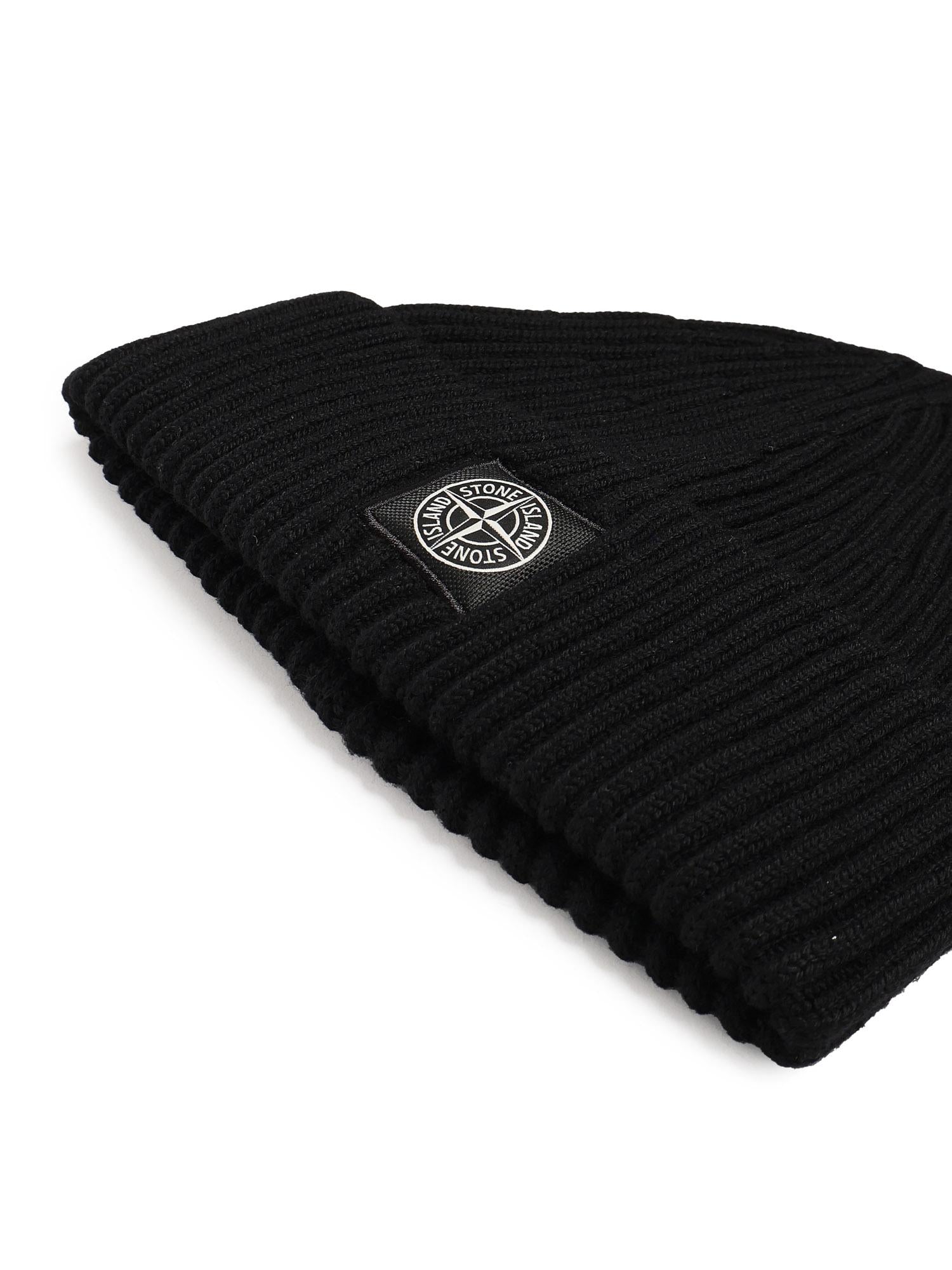 Beanie con patch logo Compass K2S15N100002 S00C3V0029 STONE ISLAND 
