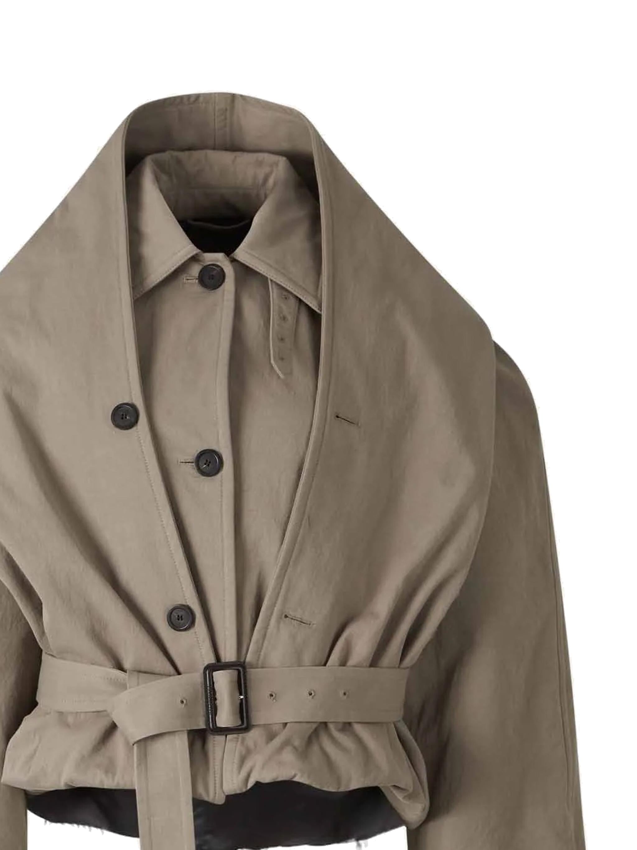 Trench con cappuccio rovesciato in twill di cotone 831516 TQP079966 BALENCIAGA 