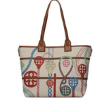 Borsa shopping con logo 73BS9MT02 GUENDAOFF WHITE/MULTICOLOR V° 73 