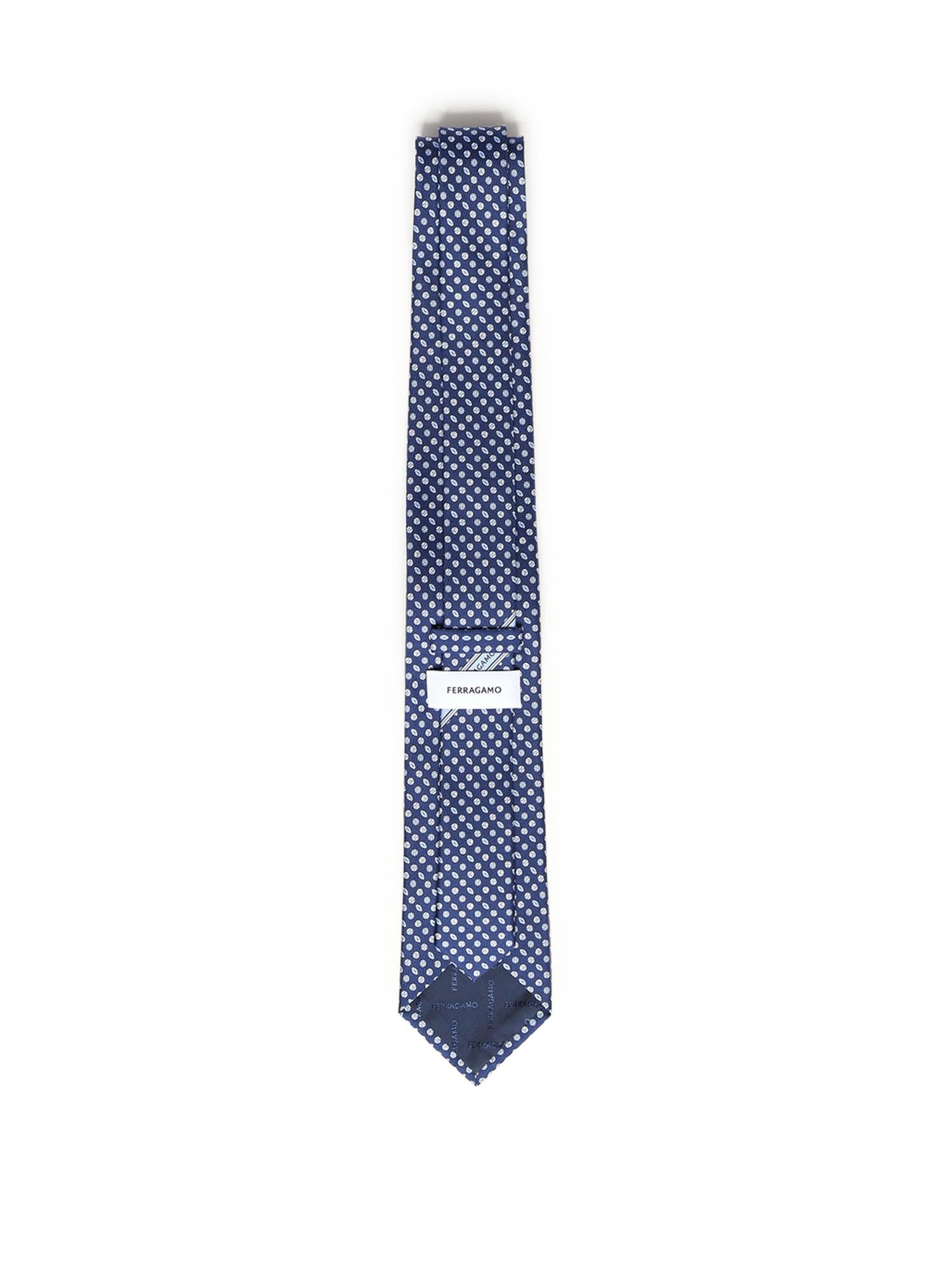 Cravatta in seta con stampa<BR/> 351310 788868002 FERRAGAMO 