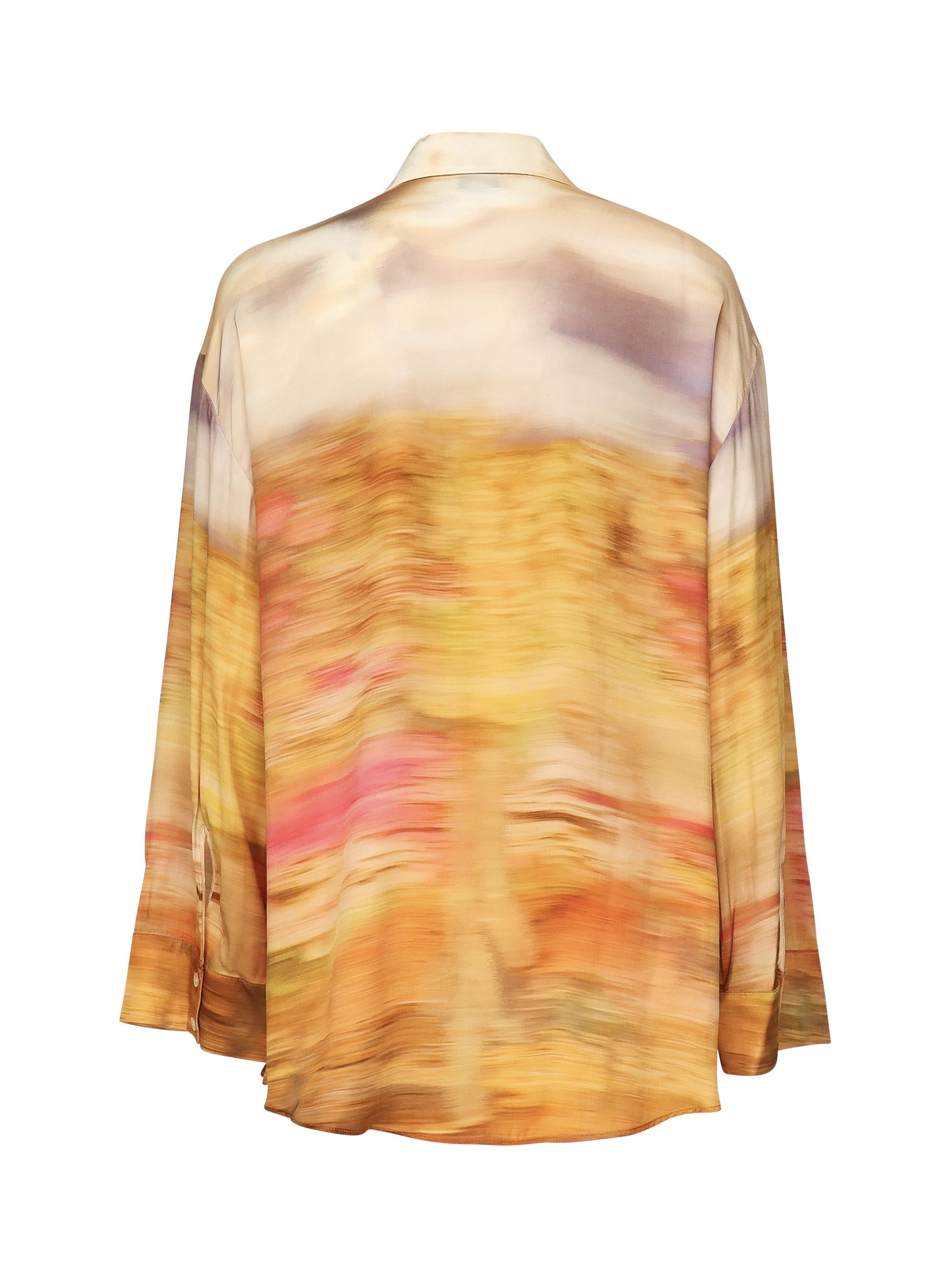 Camicia satin con stampa 104864 A2G0CN4 PINKO 