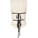 Gilet in drill di cotone 105072 A2JOC21 PINKO 