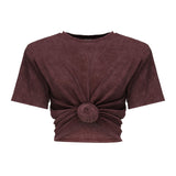 T-shirt cropped annodata<BR/> 3447250000027  MAGDA BUTRYM 