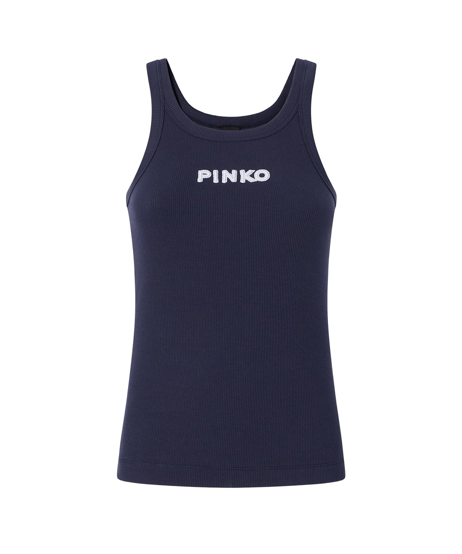 Tank top con logo 3D 107302 A3H6GA3 PINKO 