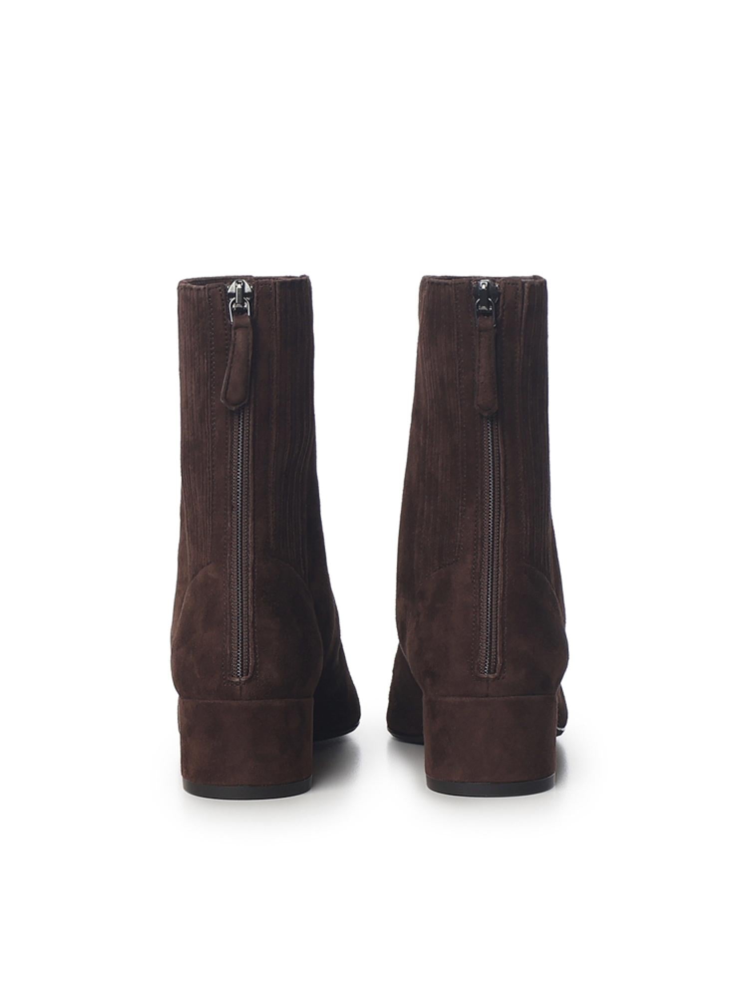Stivaletti Saint Honore in suede SHOMIDB8 SUEESP AQUAZZURA 