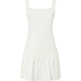 Abito corto con arricci e coulisse 106831 A2LDZ05 PINKO 