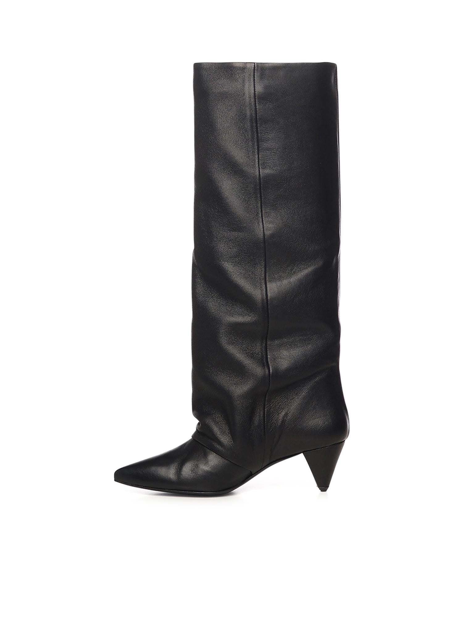 Stivale alto in pelle ALIANA NERO ALCHIMIA 