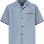 Camicia in denim con finiture stampa floreale 6V0DB04L ALM508 VALENTINO GARAVANI 