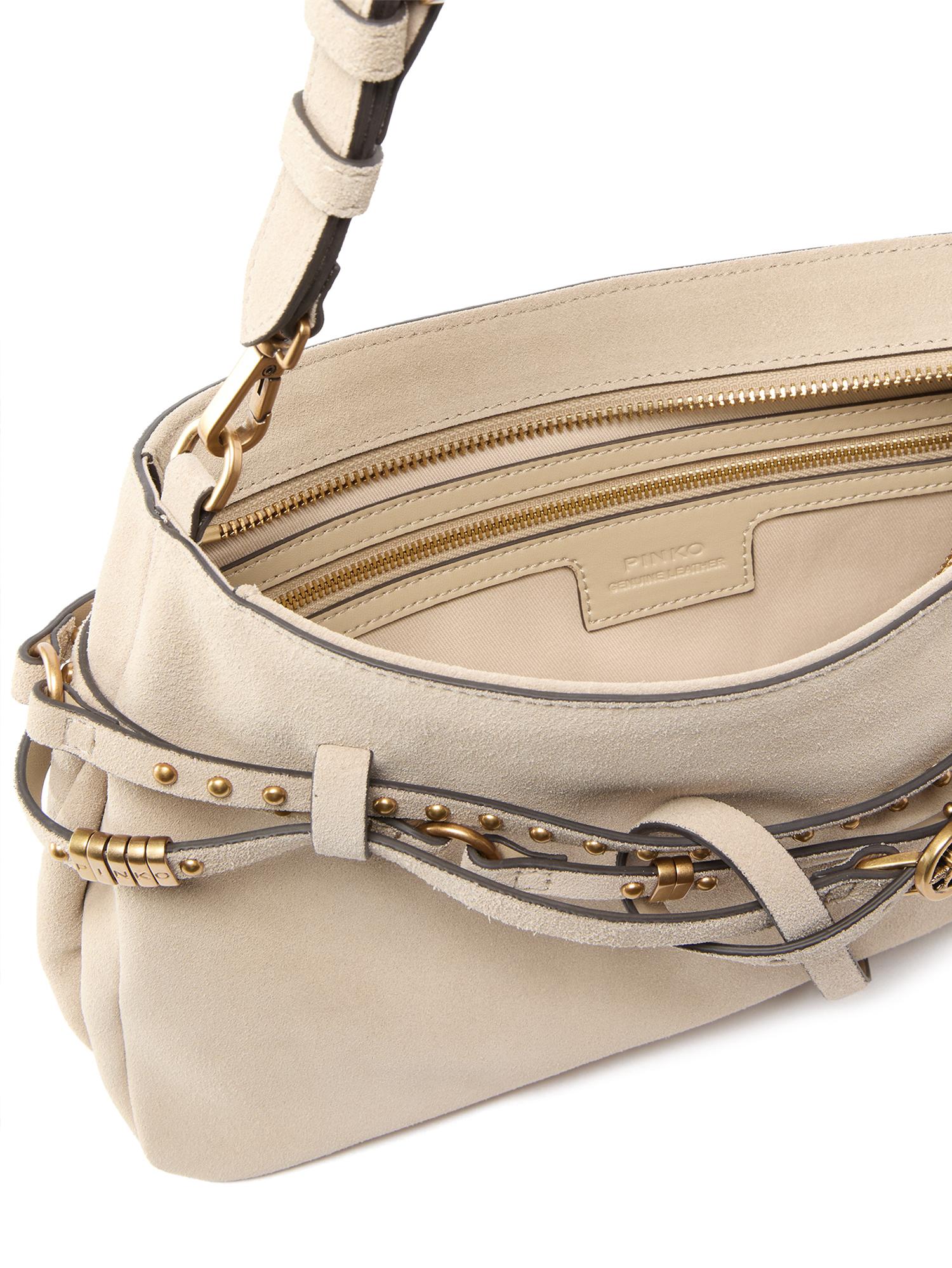 Borsa a spalla media Belt Bag in suede<BR/> 106176 A0F6C50Q PINKO 