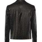 Giubbotto Julius in pelle<BR/> JULIUS CAESAR PITONENERO GIULIANO GALIANO 
