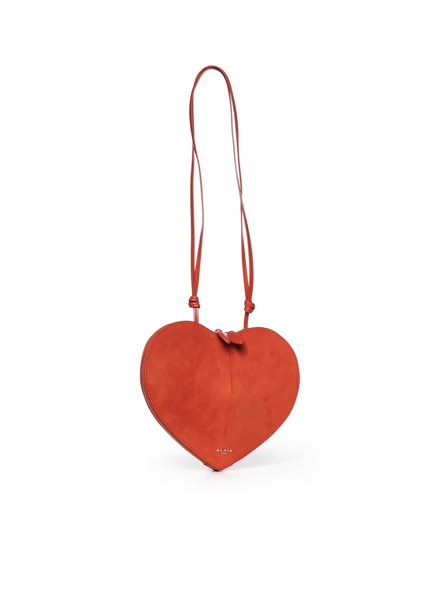 Borsa a tracolla Le Cœur in pelle e suede AA1P003CA577 A50 ALAIA 