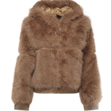 Pelliccia penny con cappuccio 73C19EX02 PENNYNATURALE V° 73 