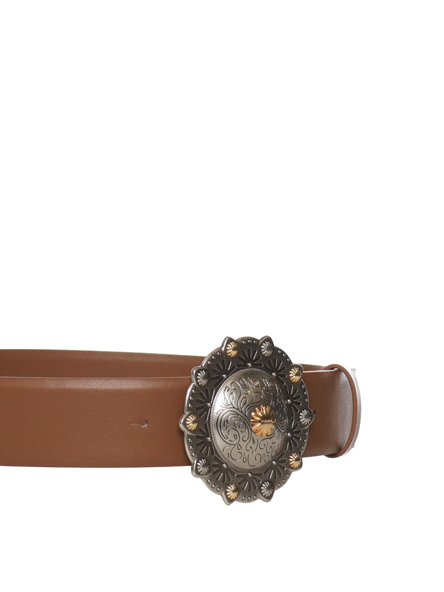 Cintura in pelle con medaglione gioiello 106713 A0F1L17O PINKO 