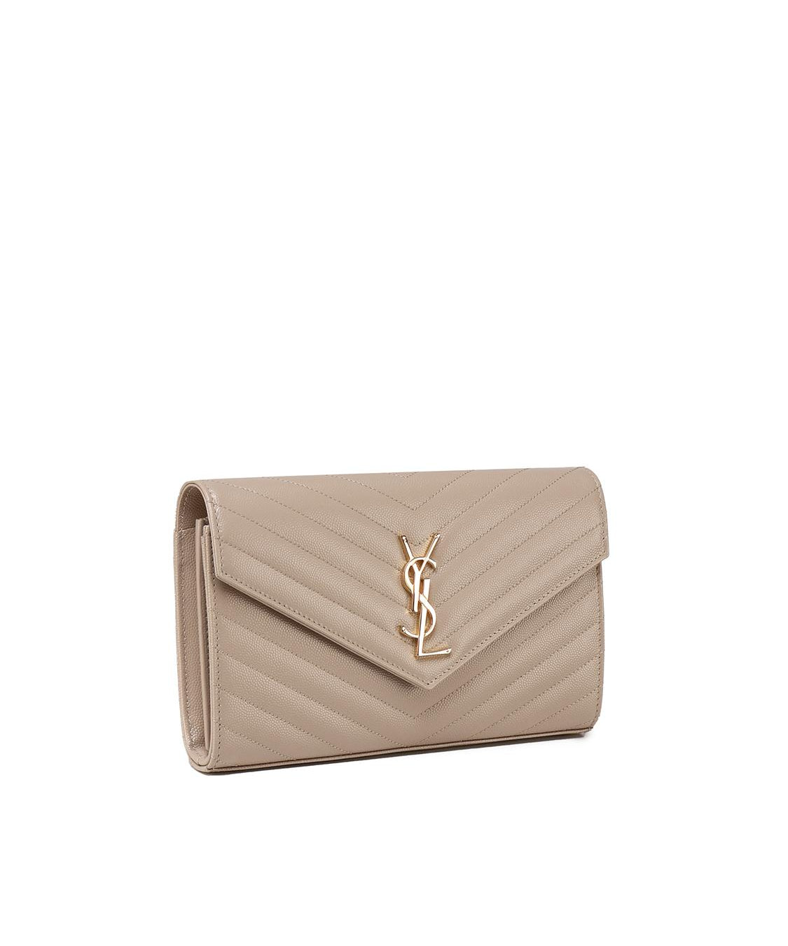 Pochette con catena Cassandre in pelle grain de poudre 377828 BOW012721 SAINT LAURENT 