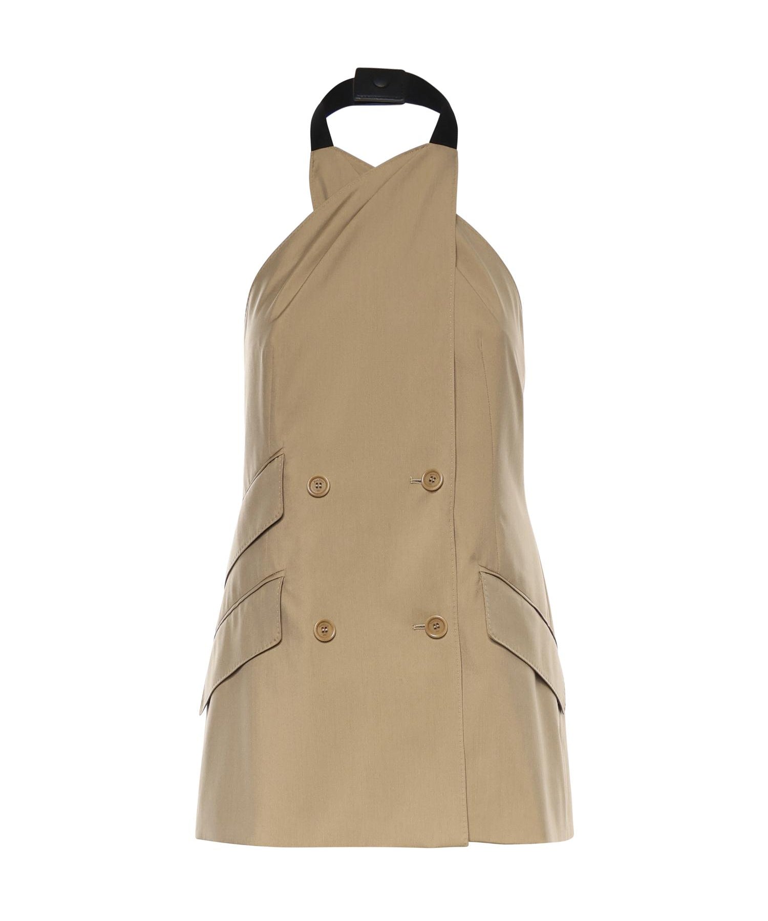 Giacca smanicata in popeline di lana e seta 2611281143600 007 MAX MARA 