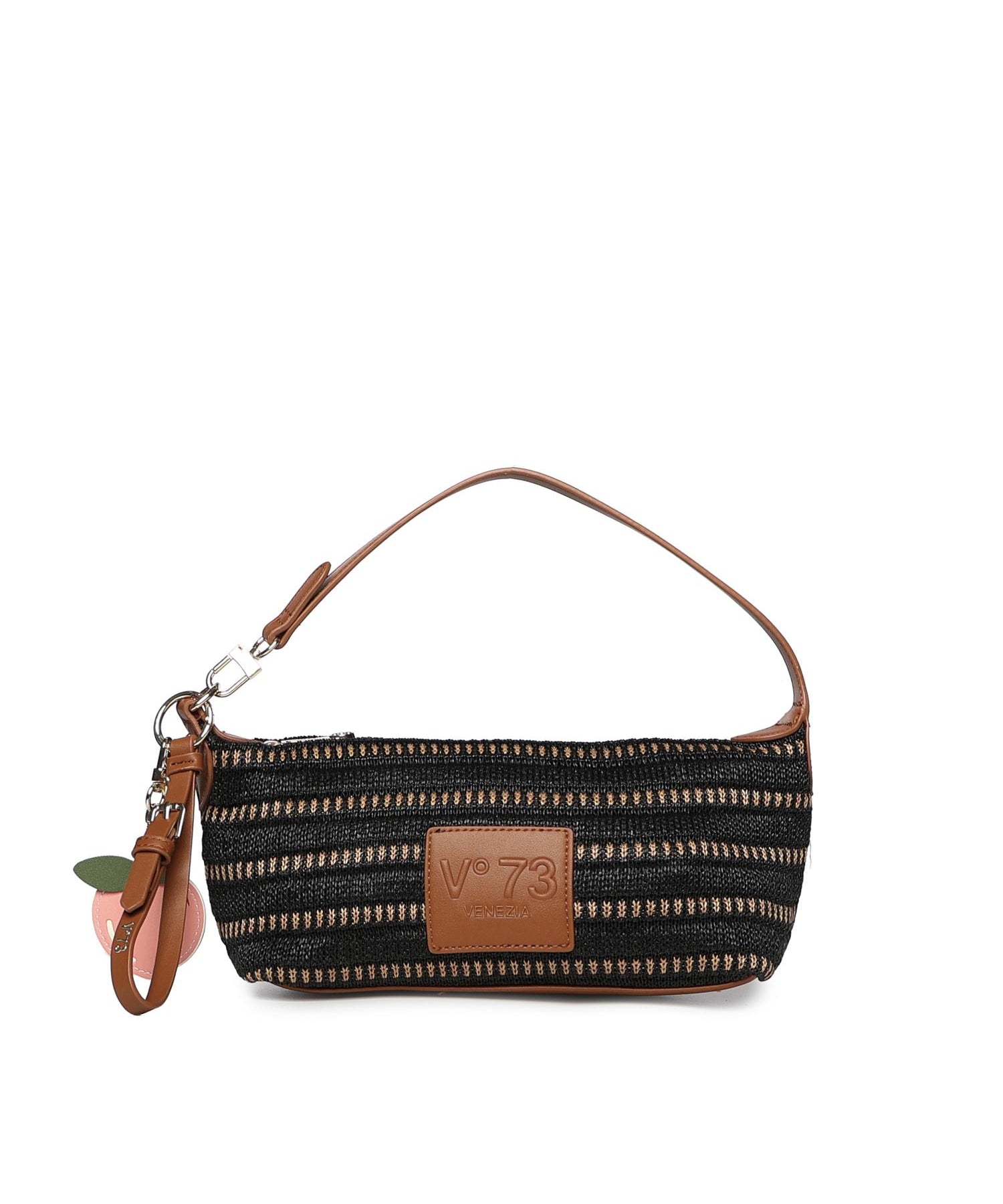 Borsa a spalla con logo 73BS9M803 CASSIENERO/CUOIO V° 73 