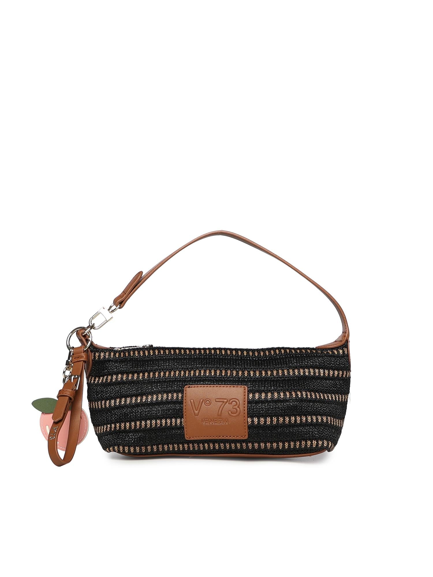 Borsa a spalla con logo 73BS9M803 CASSIENERO/CUOIO V° 73 