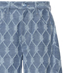 Jeans balloon in jacquard nappine<BR/> 80AAB108 DT091904 GENNY 
