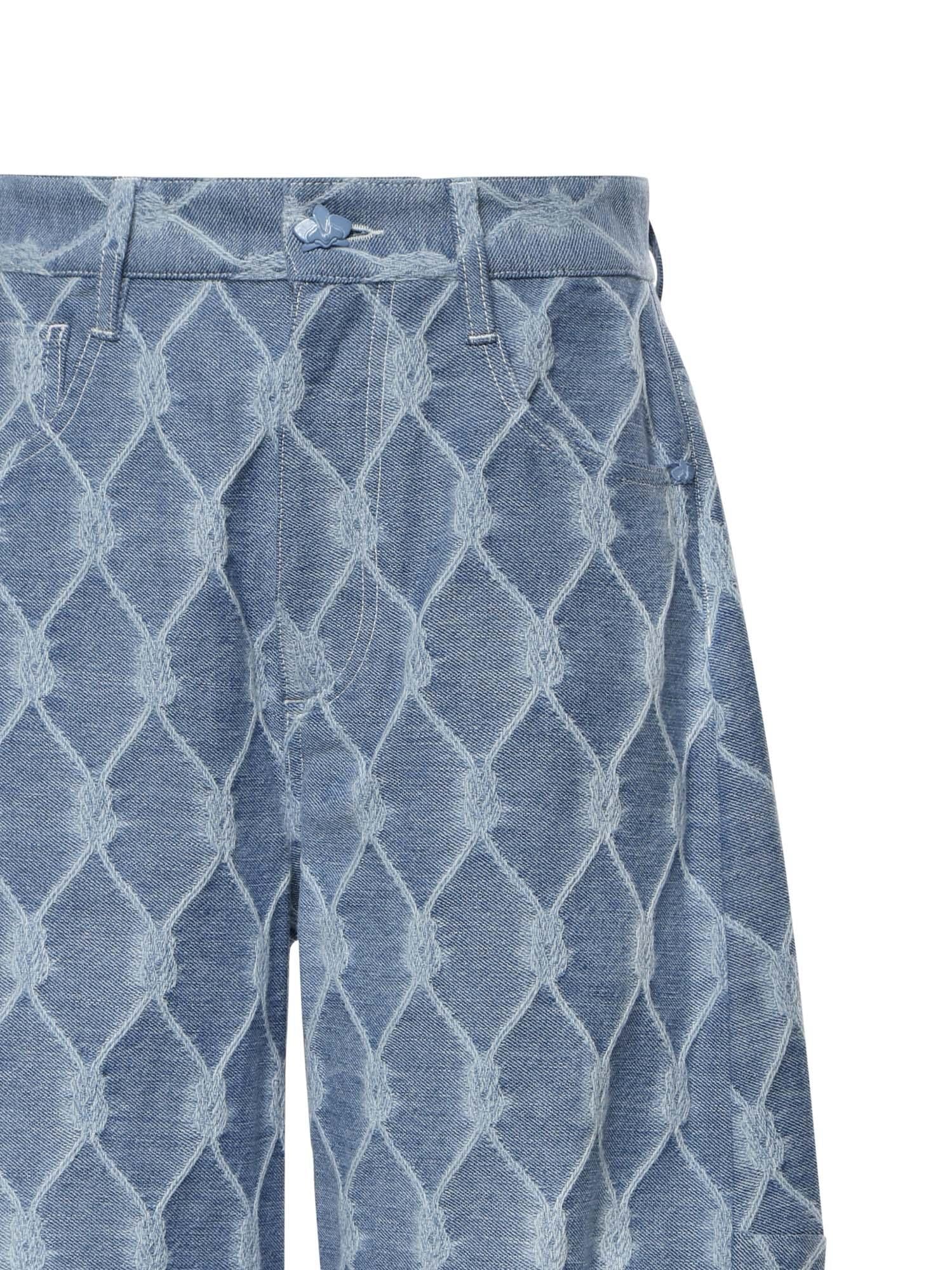 Jeans balloon in jacquard nappine<BR/> 80AAB108 DT091904 GENNY 