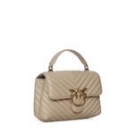 Borsa a mano media Love Bag Puff Chevron in nappa<BR/> 100043 A0GKC50Q PINKO 