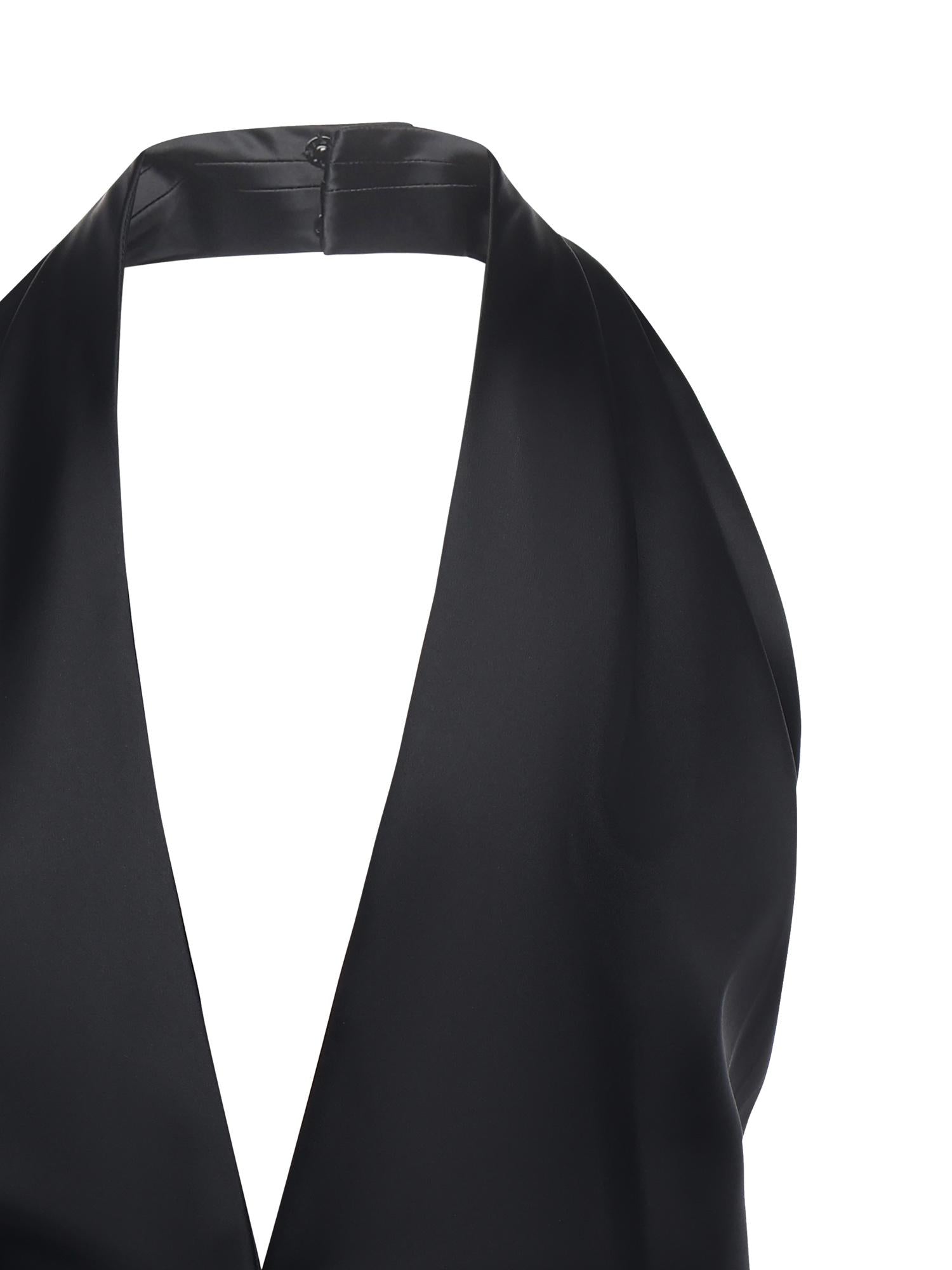 Top incrociato in satin 79AJM692 N0451899 GENNY 