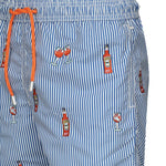 Costume da bagno a righe con stampa GUS0007 02762H MC2 SAINT BARTH 