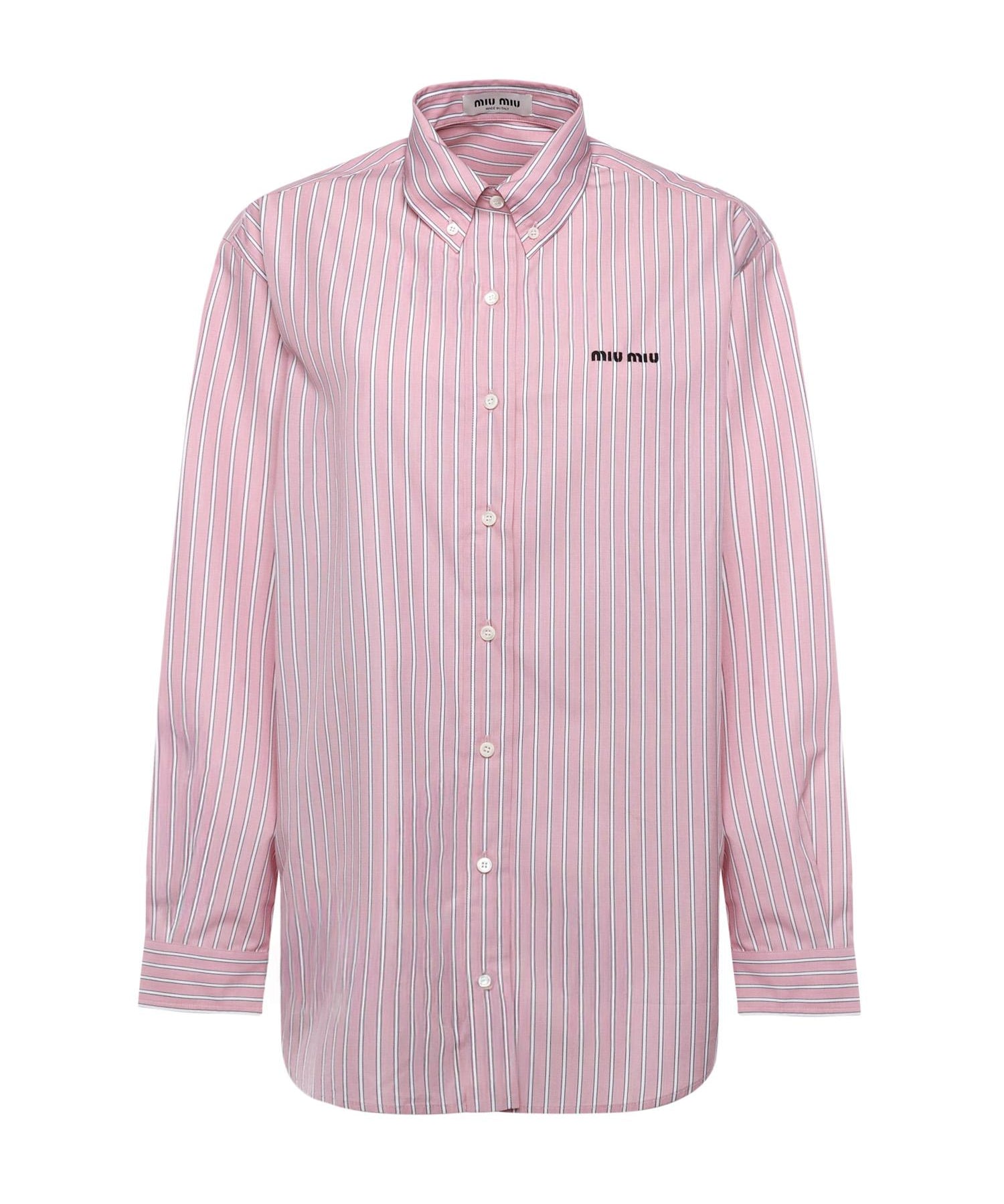 Camicia in popeline a righe MK2007 180UF0028 MIU MIU 